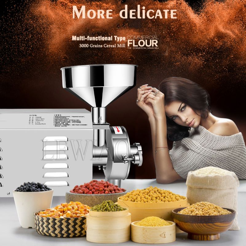 Dry Grain Grinder Stainless Steel - Elektrikli Tahıl Öğütücü 50 KG 2200
