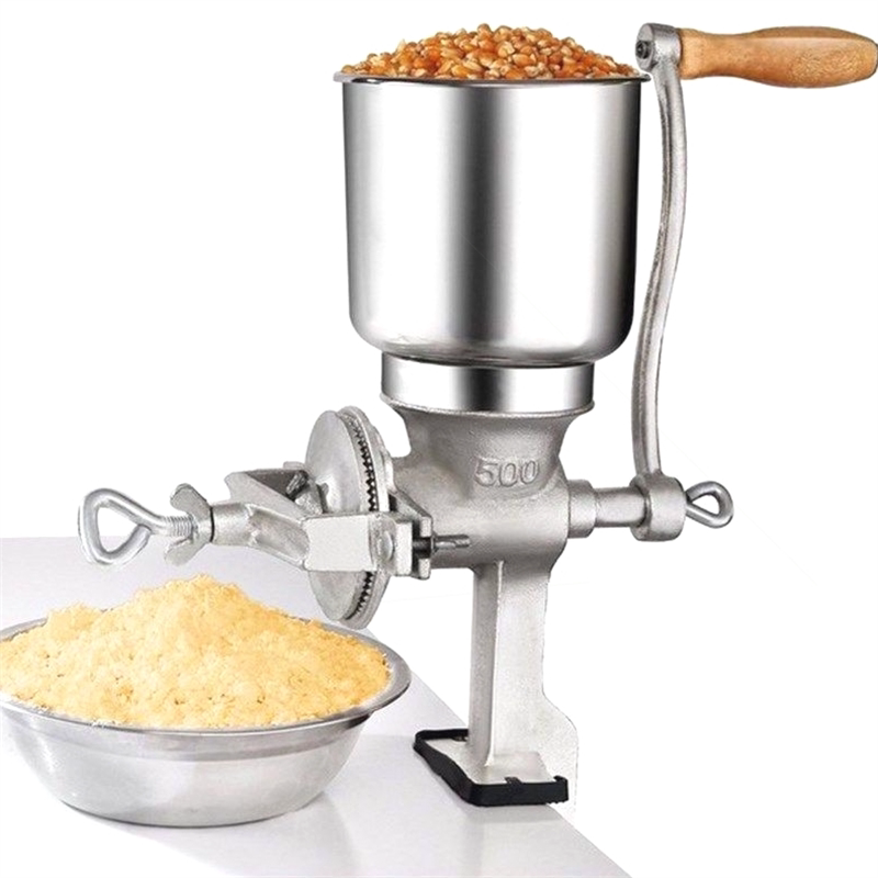 Grain Mill Grinder Hand Crank - Yüksek Kapasiteli Hazneli, El ile Çalıştırılan,