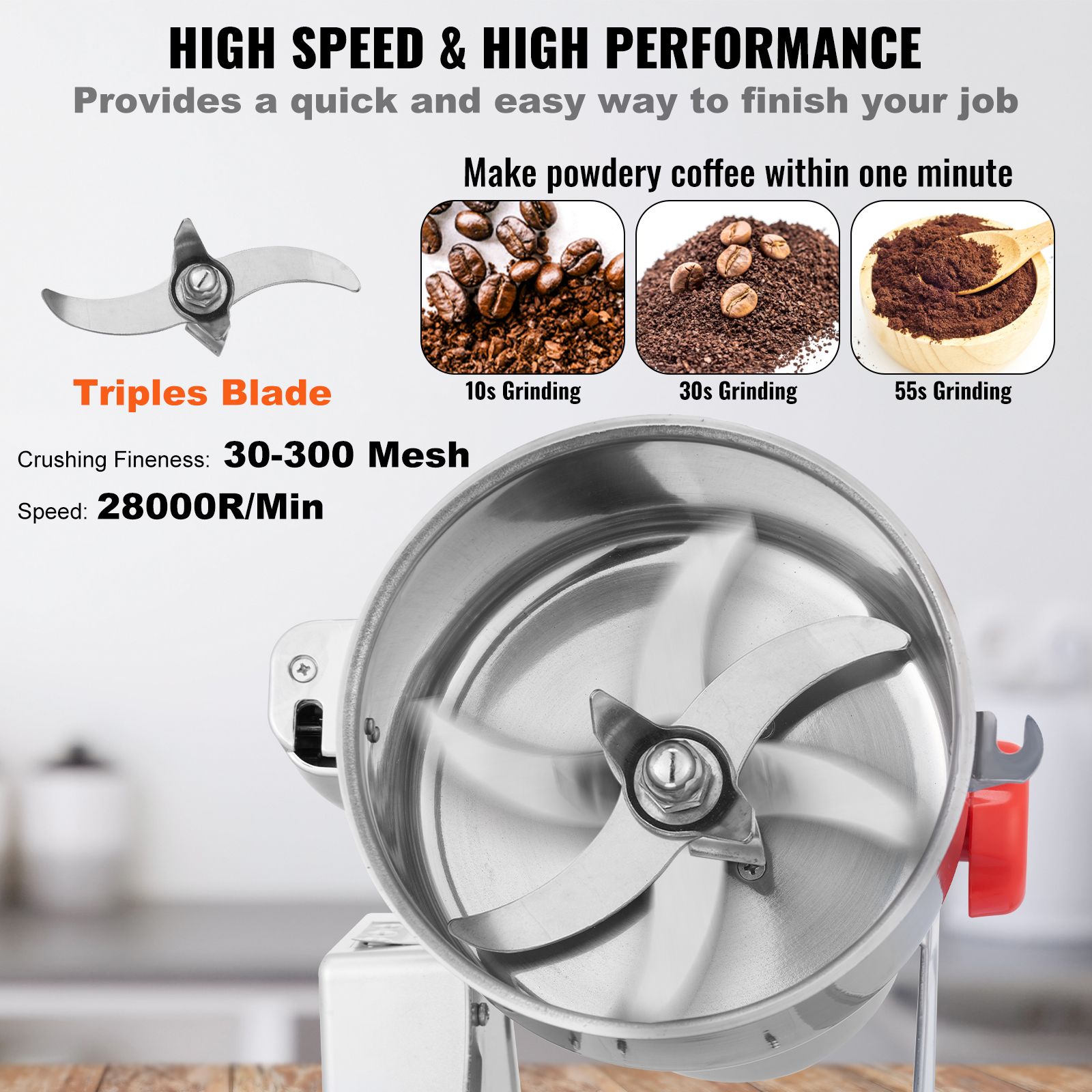 1000g Elektrikli Tahıl Değirme - Spice Grinder Machine Commercial 1000G incelemesi ve fiyatı