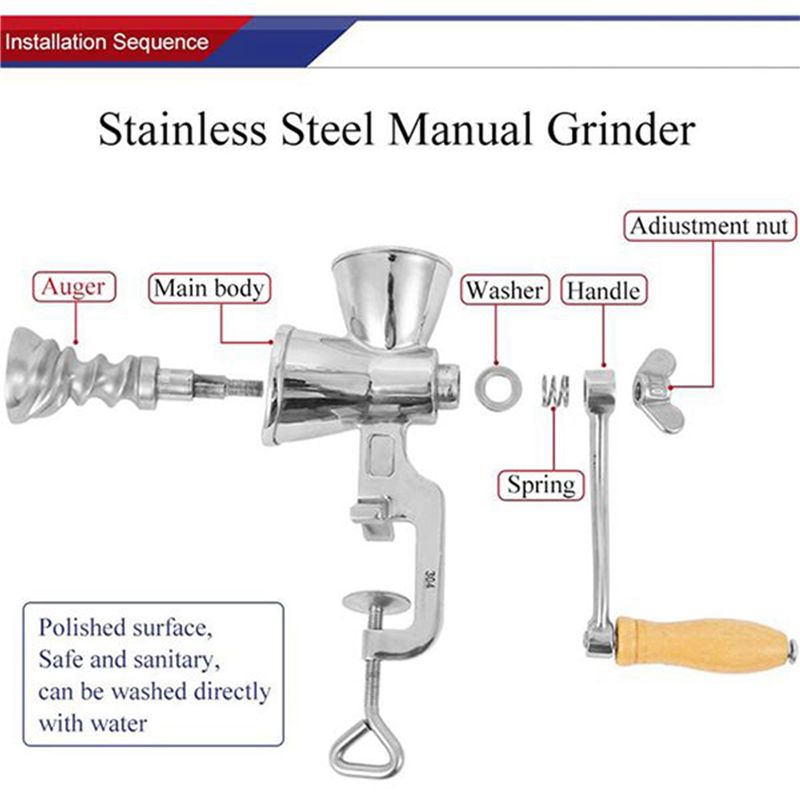 ABJI-Manuel Tahıl Öğütücü, El  - Grain Mill Grinder Hand Crank incelemesi ve fiyatı