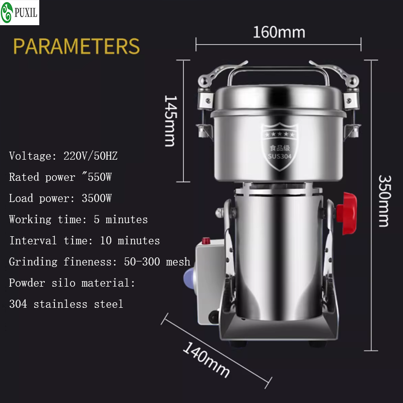 1000G ticari tip tahıl öğütücü - Herb Grinder Machine Commercial incelemesi ve fiyatı