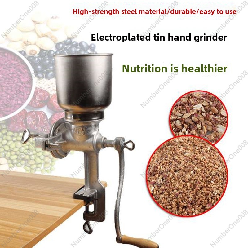 Kalay Kaplı Dökme Demir Tahıl  - Grain Mill Grinder Hand Crank incelemesi ve fiyatı